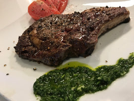 Ribeye Steak With A Chimichurri Sauce