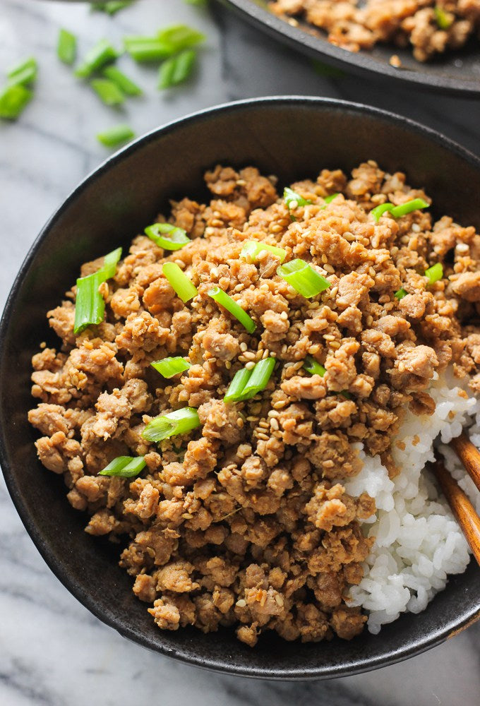 Ginger Minced Pork Rice Bowl