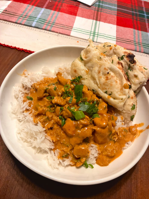 Butter Chicken With Homemade Garlic Naan
