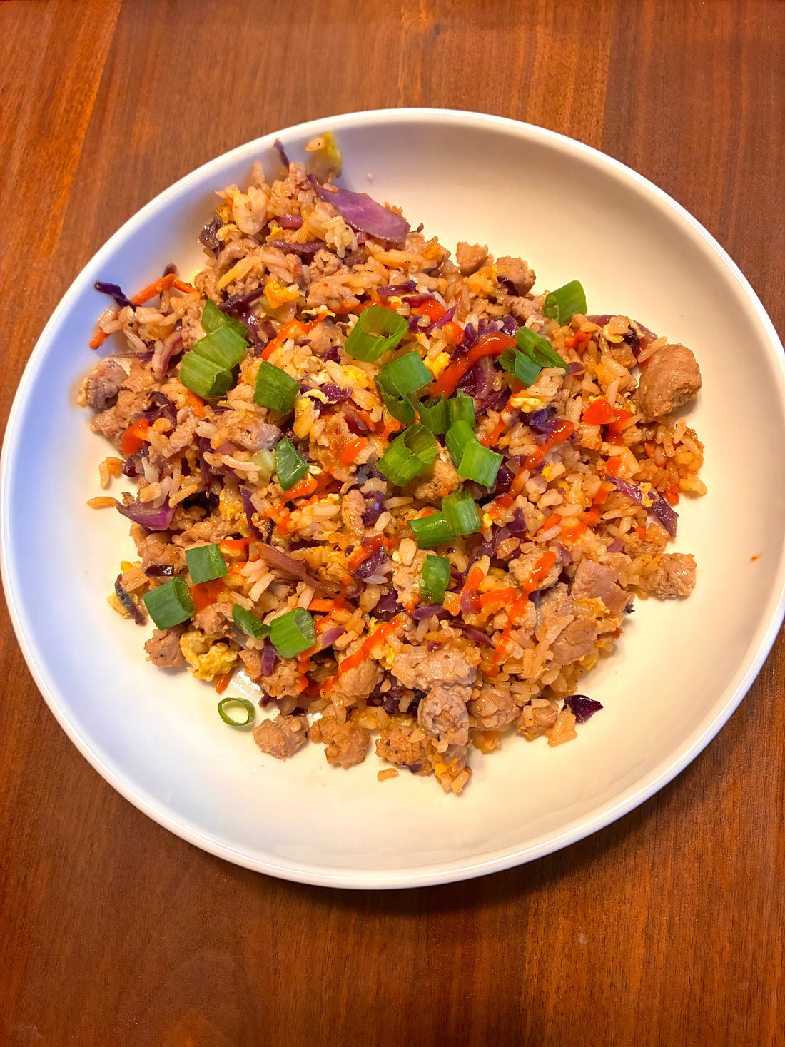 Sweet & Spicy Pork Fried Rice With Egg