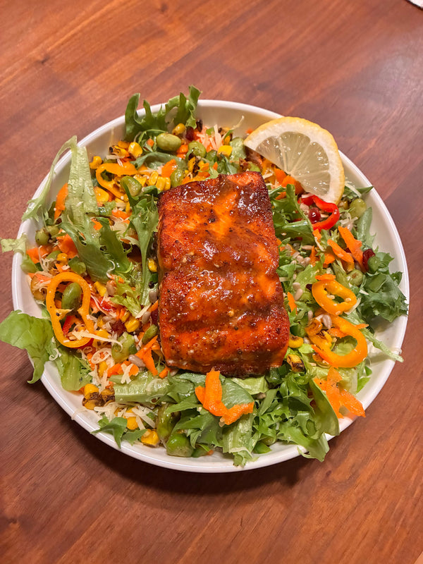 Honey Soy Dijon Salmon Salad