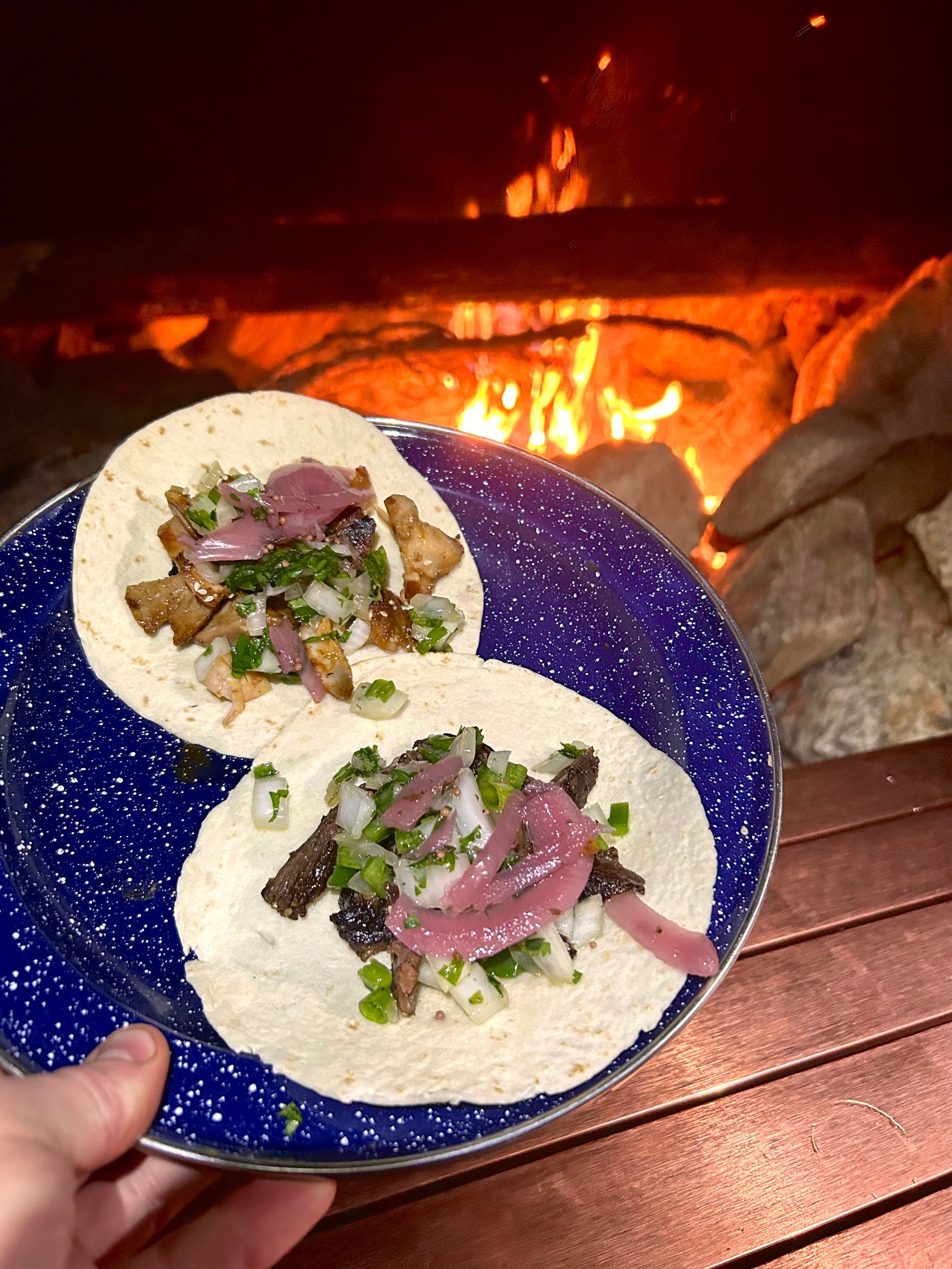 Japanese BBQ Chicken & Skirt Steak Tacos