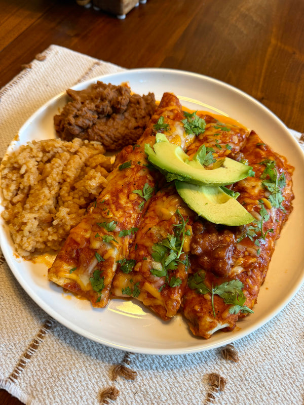 Cheesy Ground Beef Enchiladas