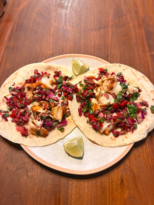 Chipotle Cod Tacos With Cherry Salsa