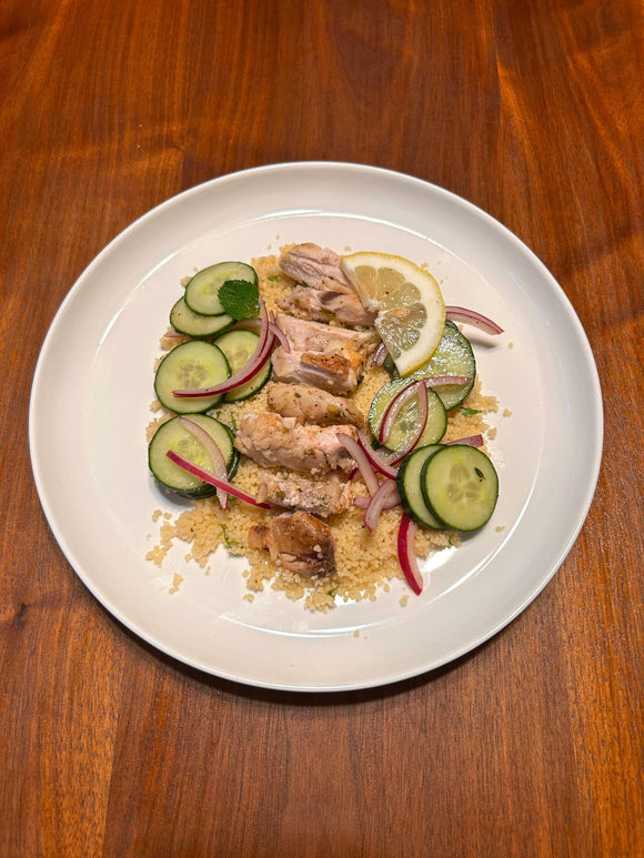 Herb-Marinated Chicken With Couscous & Cucumber Salad
