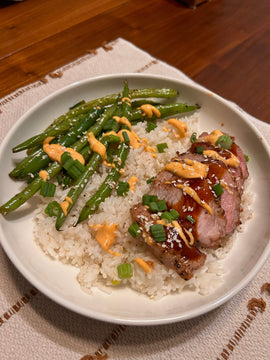 Sweet & Spicy Glazed Pork Tenderloin Bowls