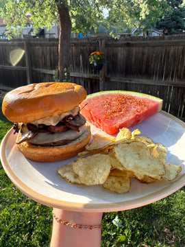 Mushroom Swiss Burger With Smoky Burger Sauce