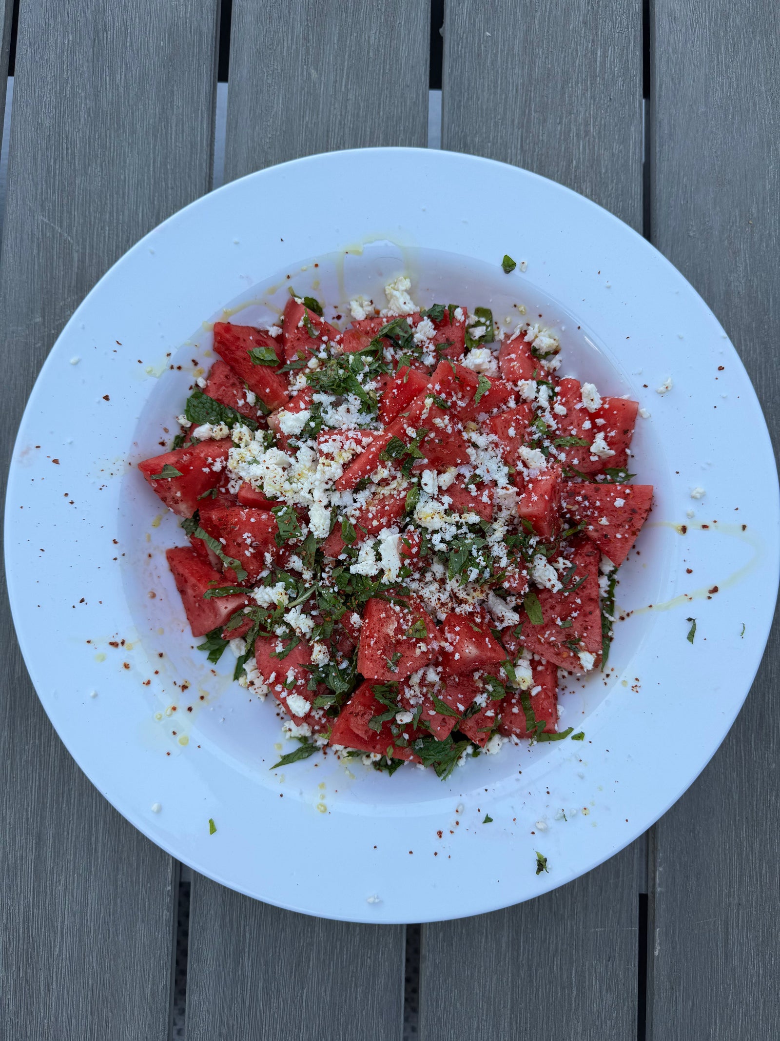 Watermelon Feta Mint Salad