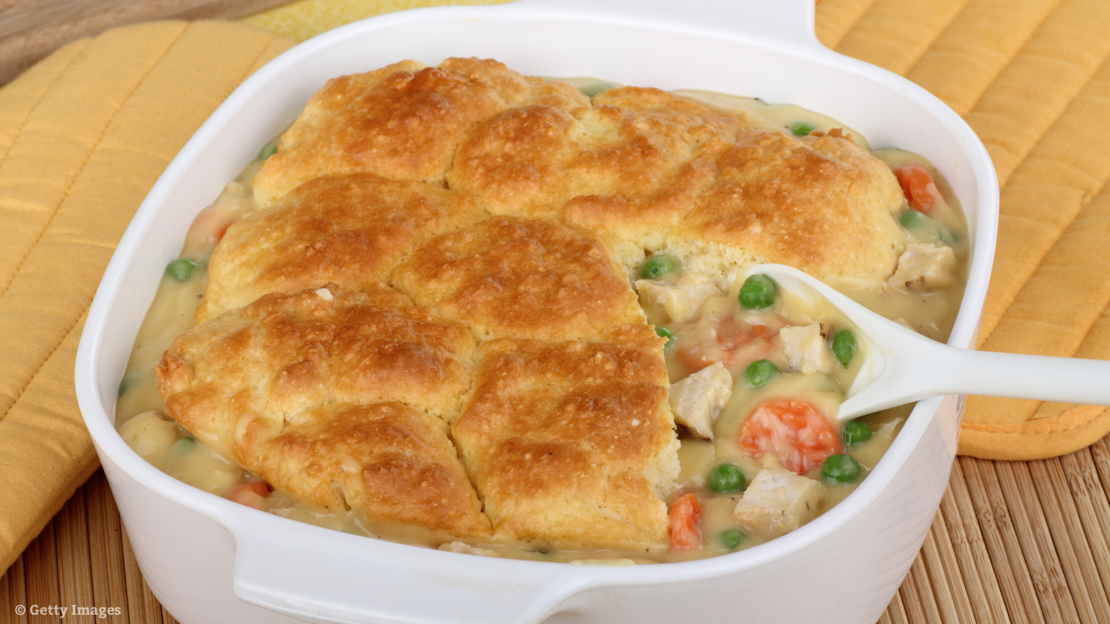 Chicken Pot Pie With Golden Biscuits