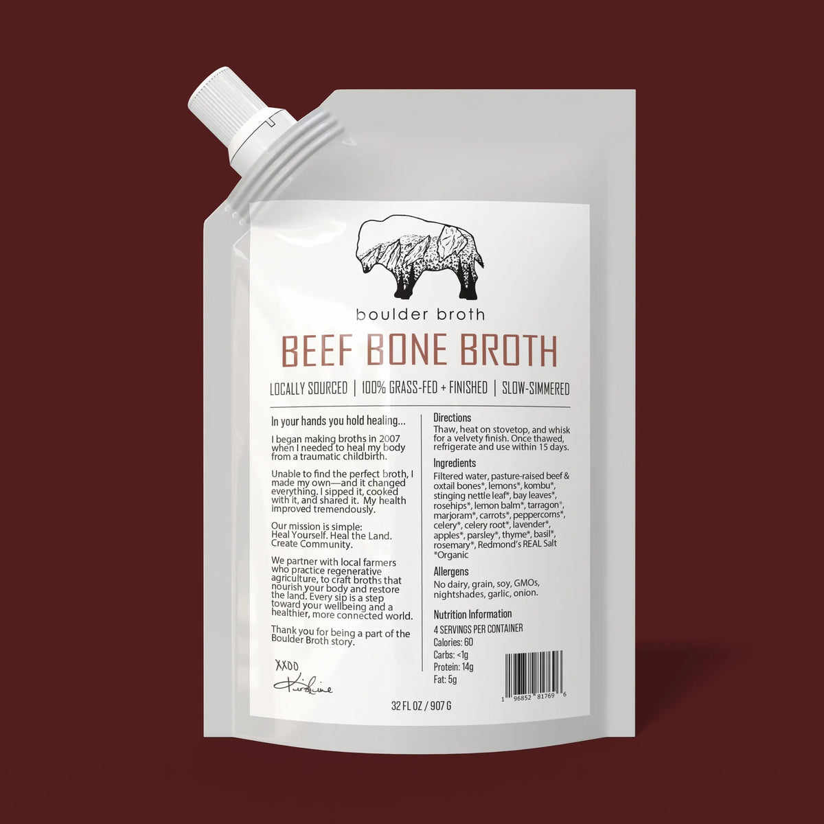Boulder Bone Broth - Beef Bone Broth (32 oz.)