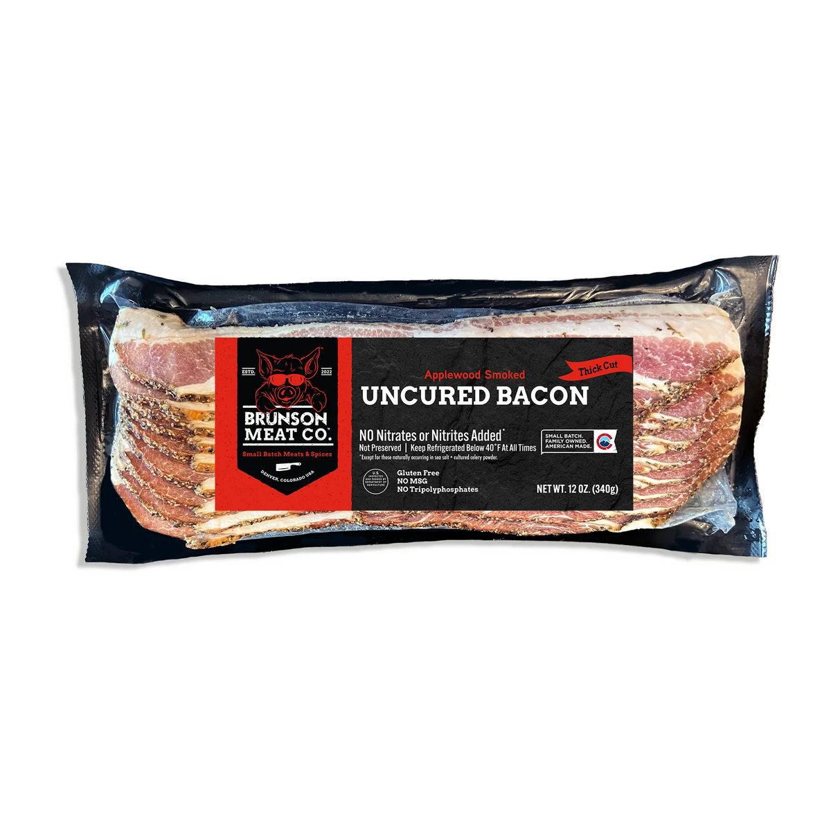 Brunson Bacon - Applewood Smoked (12 oz.)
