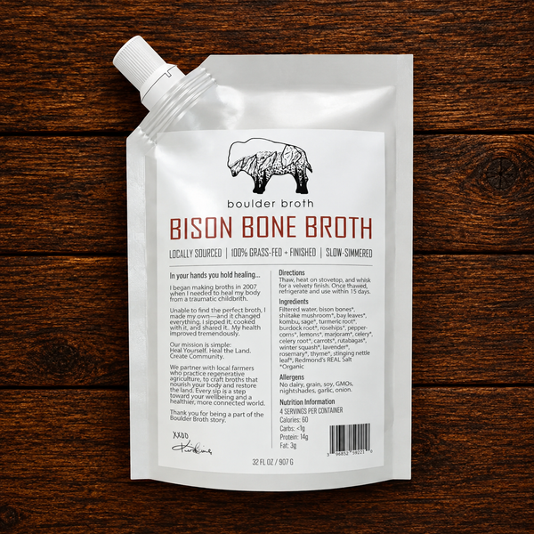 Boulder Bone Broth - Bison Bone Broth (32 oz.)