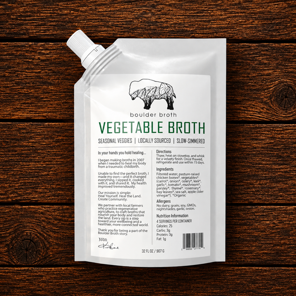 Boulder Bone Broth - Vegetable Broth (32 oz.)