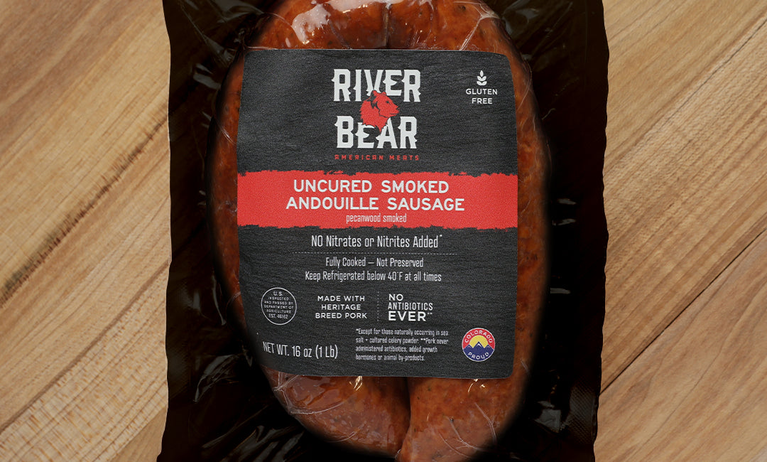 River Bear - Uncured Smoked Pork Andouille Sausage (1 lb.)